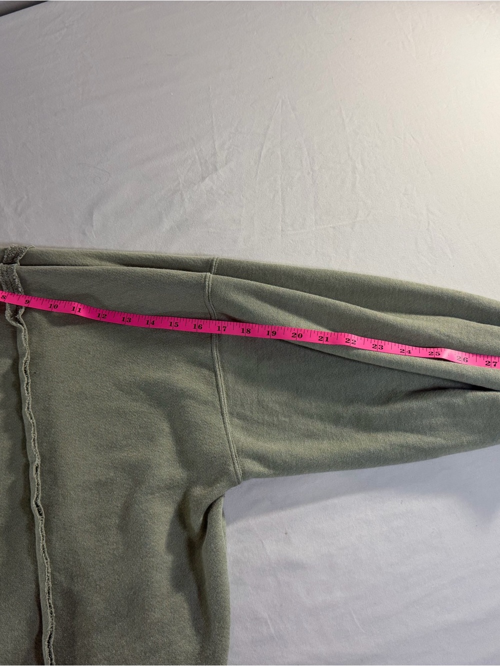 Free People We The Free Clean Prep Polo Oversized Sweatshirt Sage Green M - Picture 8 of 8